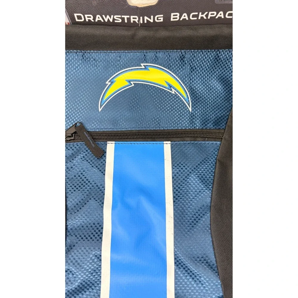 NFL Los Angeles Chargers Drawstring Backpack Cinch Bag Forever Collectibles New